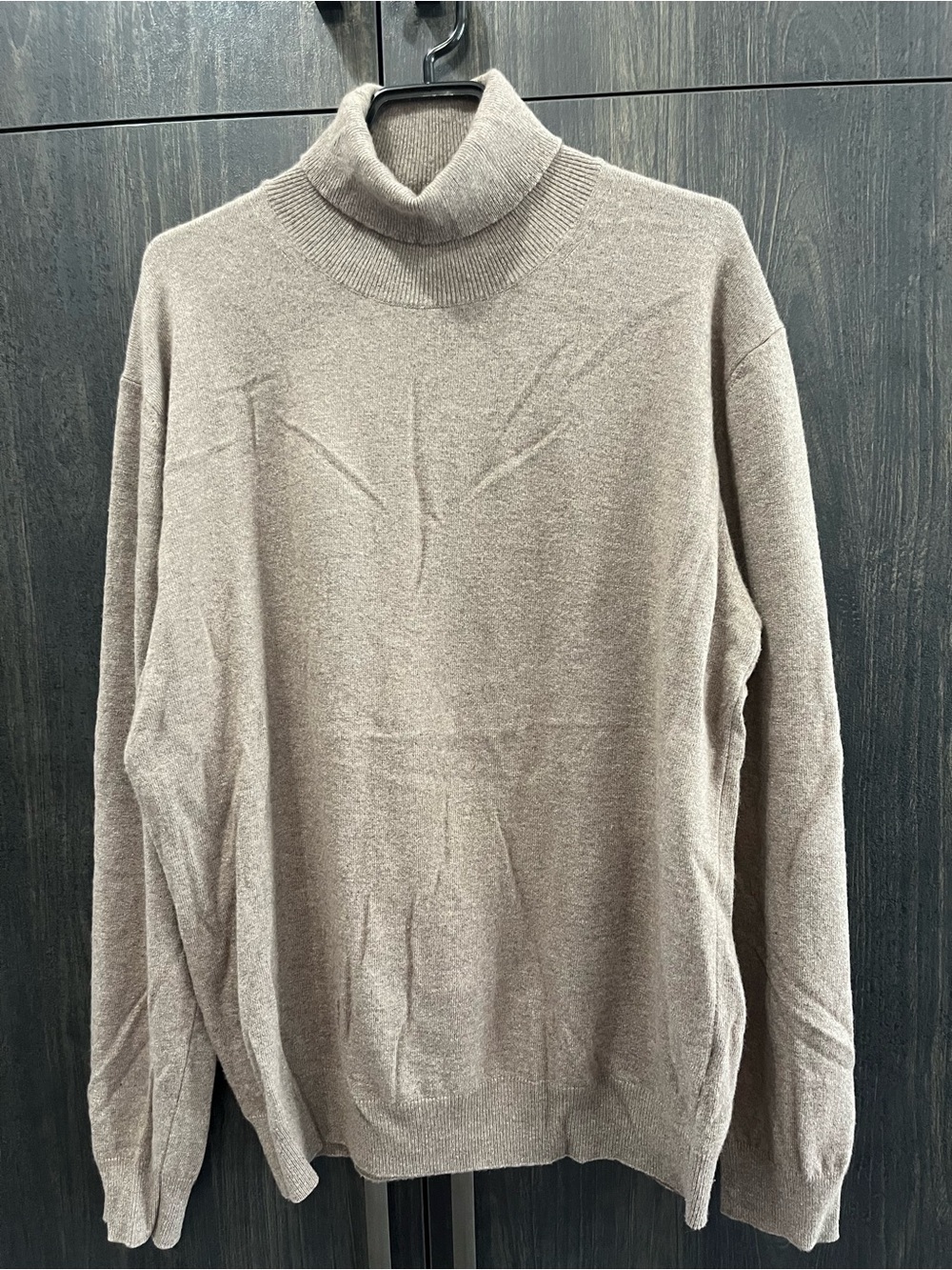 Men's Classic Turtleneck Sweater in Taupe